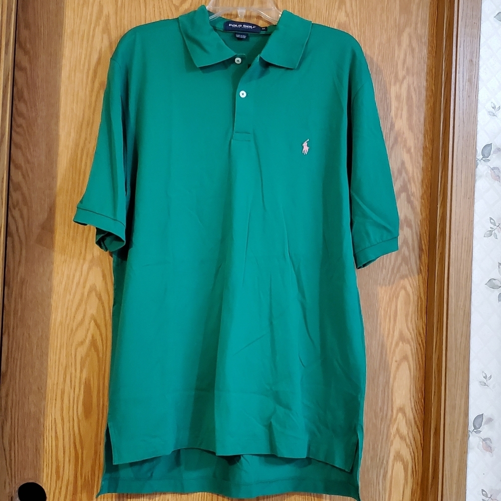 Ralph Lauren Polo Golf shirt green cotton size M